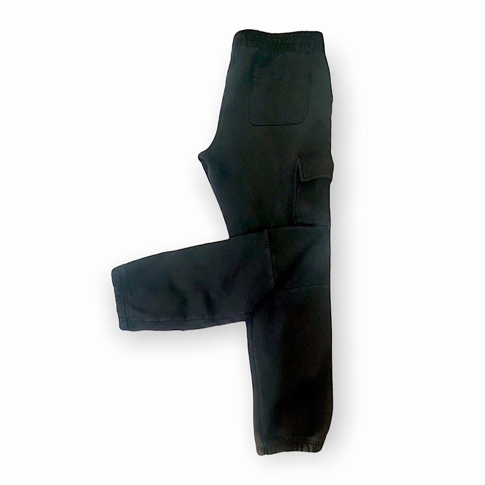 BLACK FLAP POCKET JOGGERS